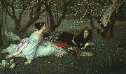 James Tissot Le Printemps (Spring) oil on canvas